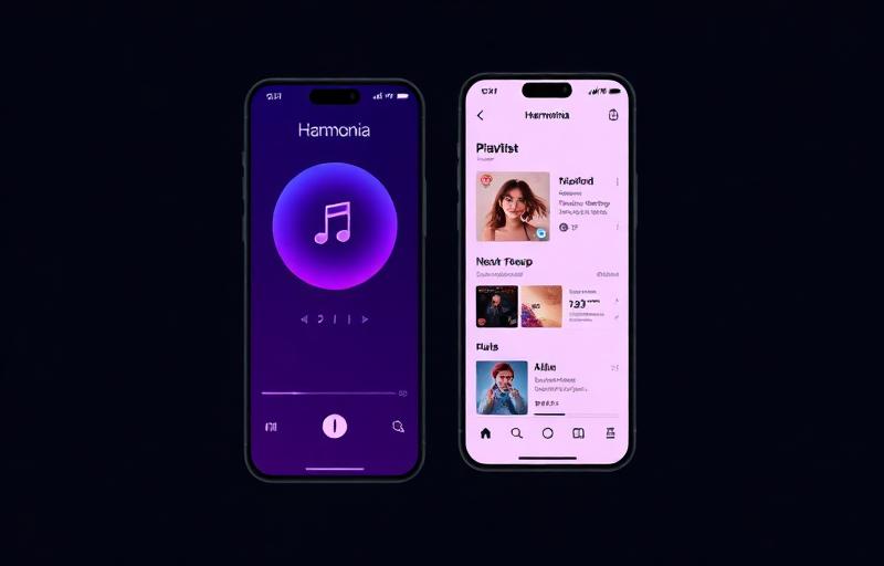 Interface Harmonia — lecteur musical et playlists en 432Hz